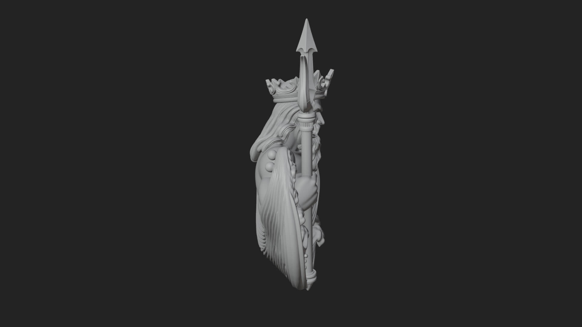 Poseidon Relief Medallion Pendant Design 12 3D Print Model 3D Model