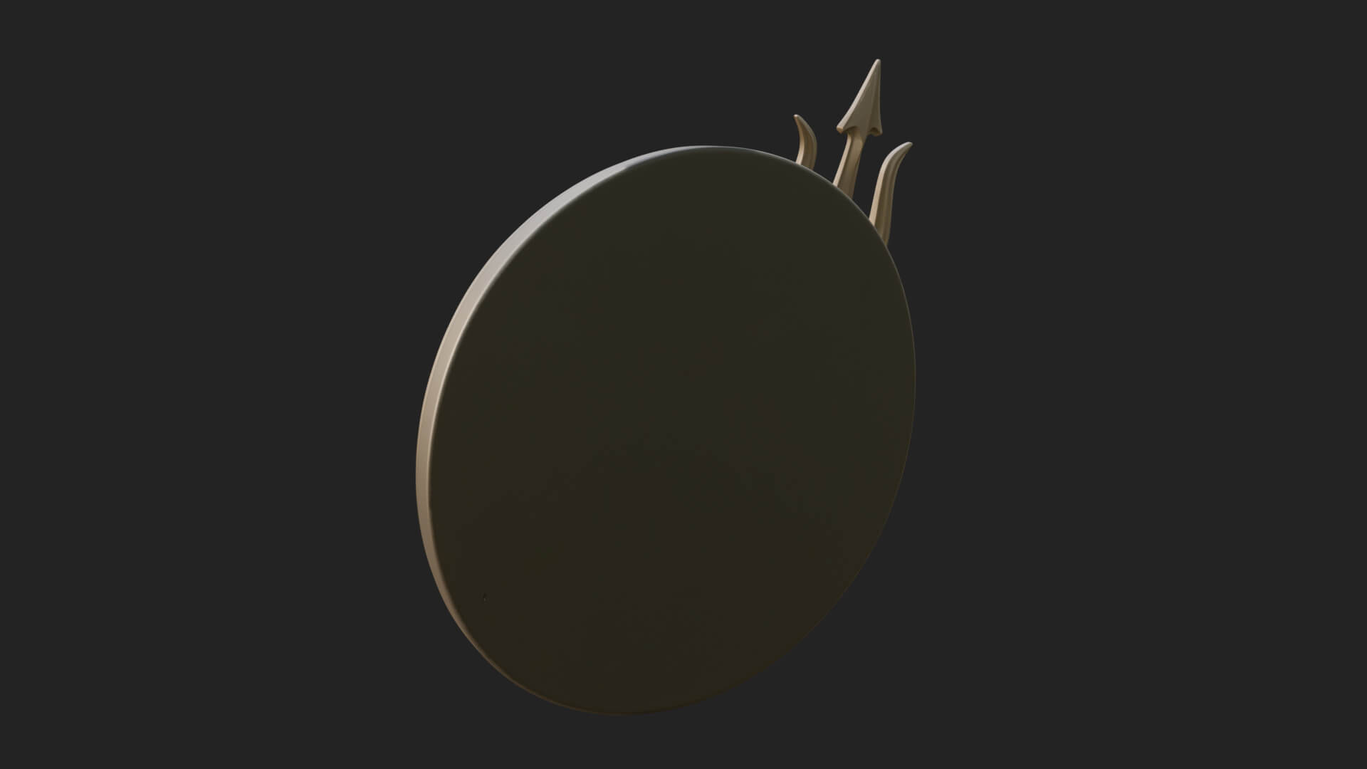 Poseidon Relief Medallion Pendant Design 9 3D Print Model 3D Model