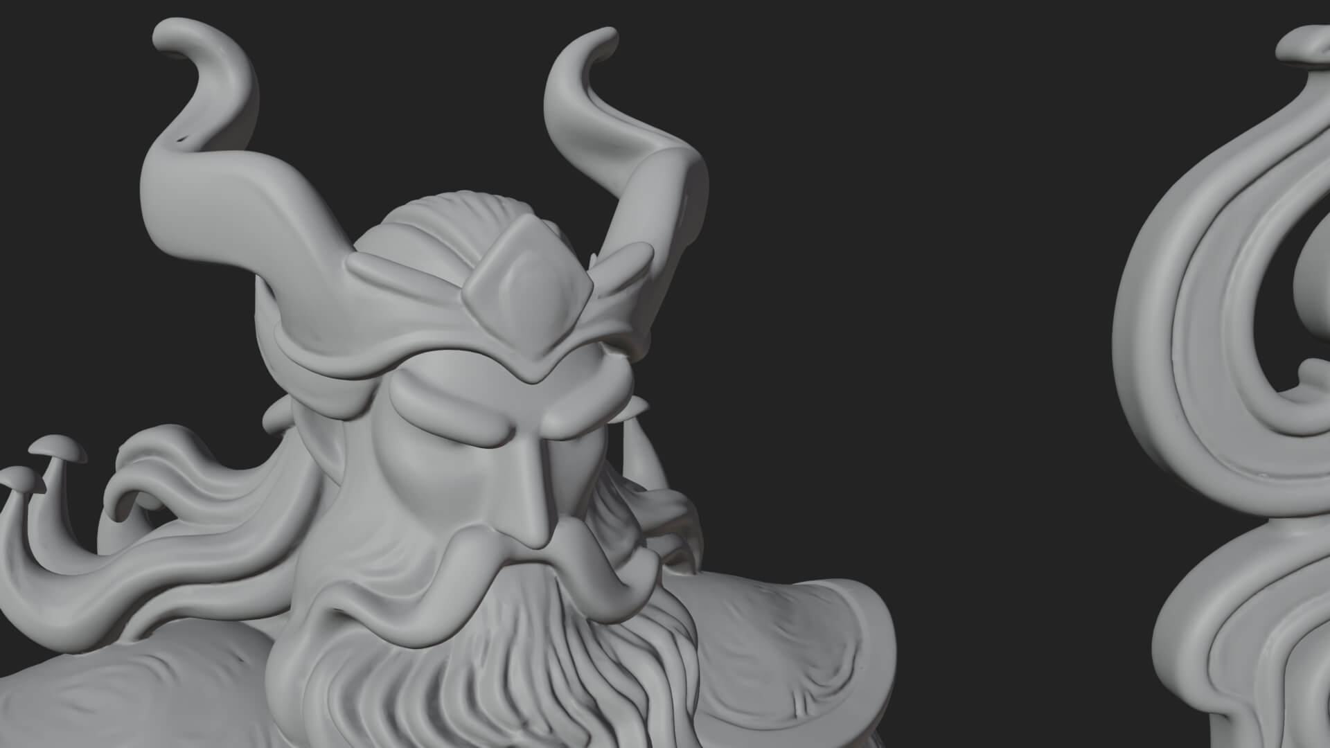 Poseidon with Trident Statue Design 15 3D Print Model 3D Model