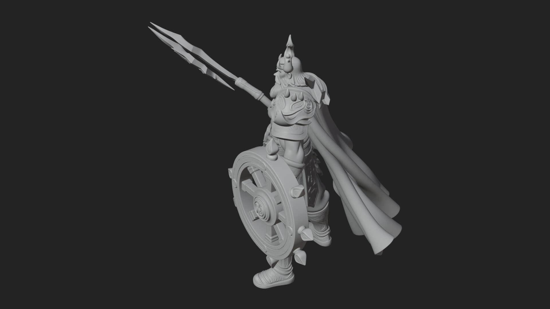 Poseidon with Trident Statue Design 16 3D Print Model 3D Model