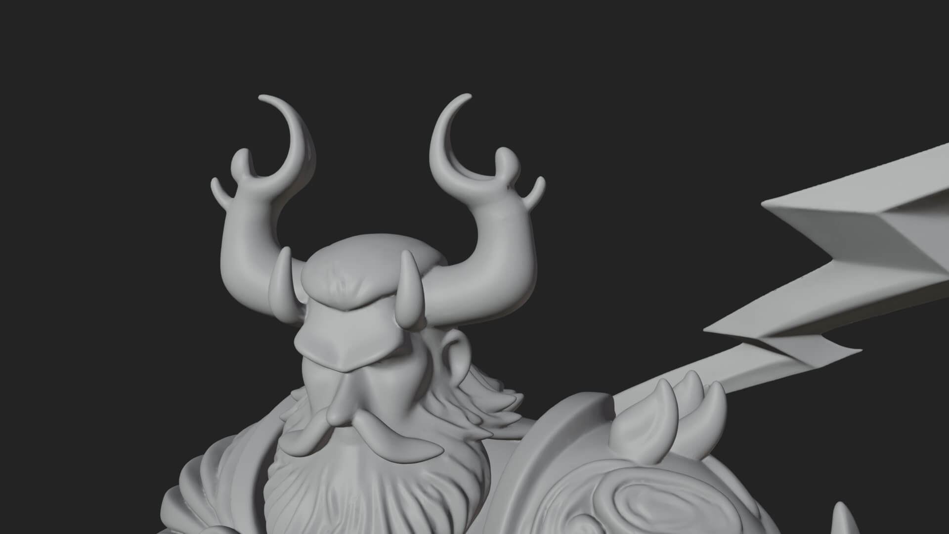 Poseidon with Trident Statue Design 16 3D Print Model 3D Model