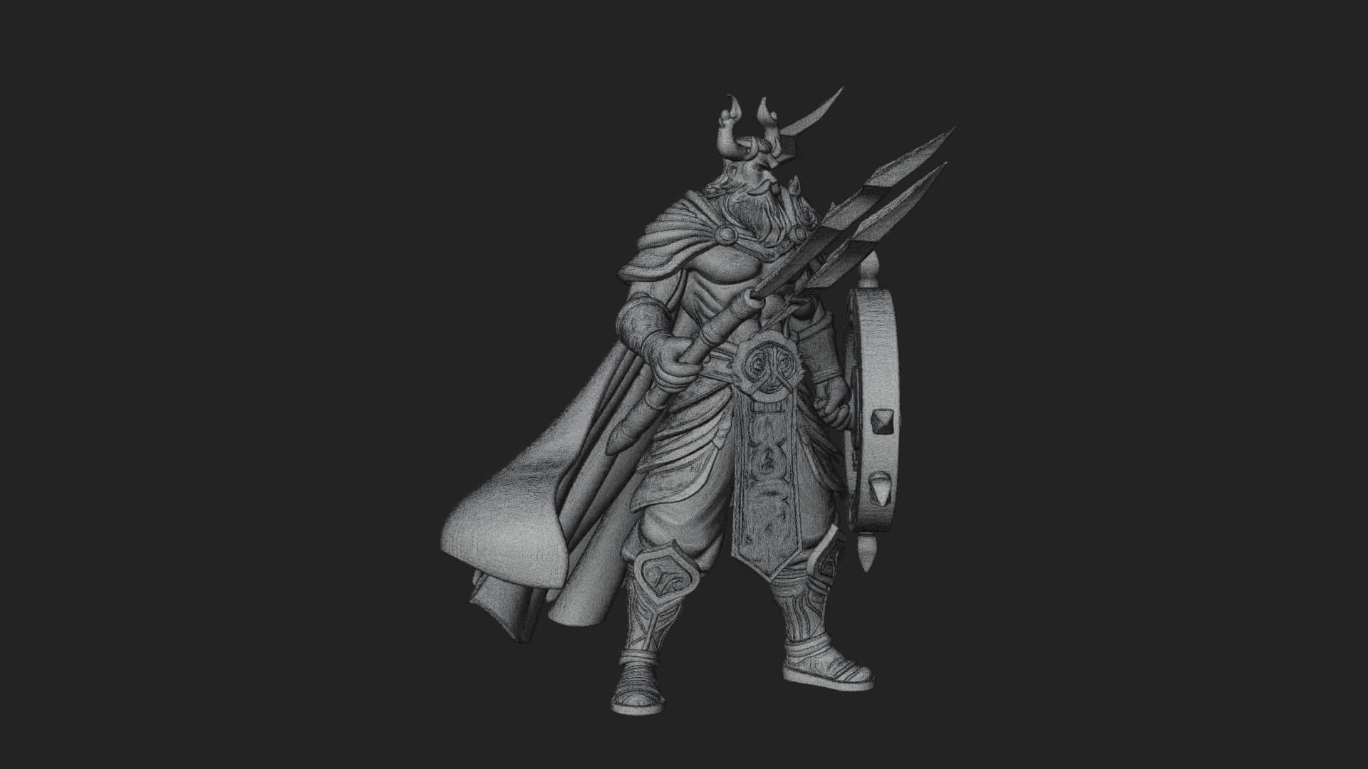 Poseidon with Trident Statue Design 16 3D Print Model 3D Model