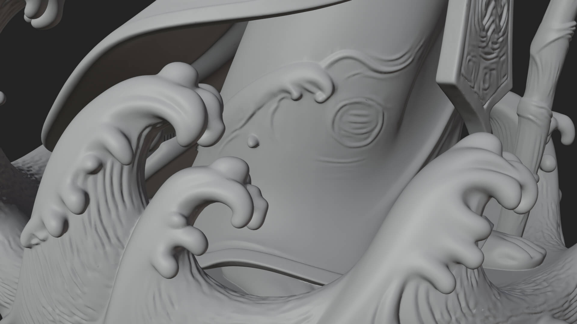Poseidon with Trident Statue Design 17 3D Print Model 3D Model