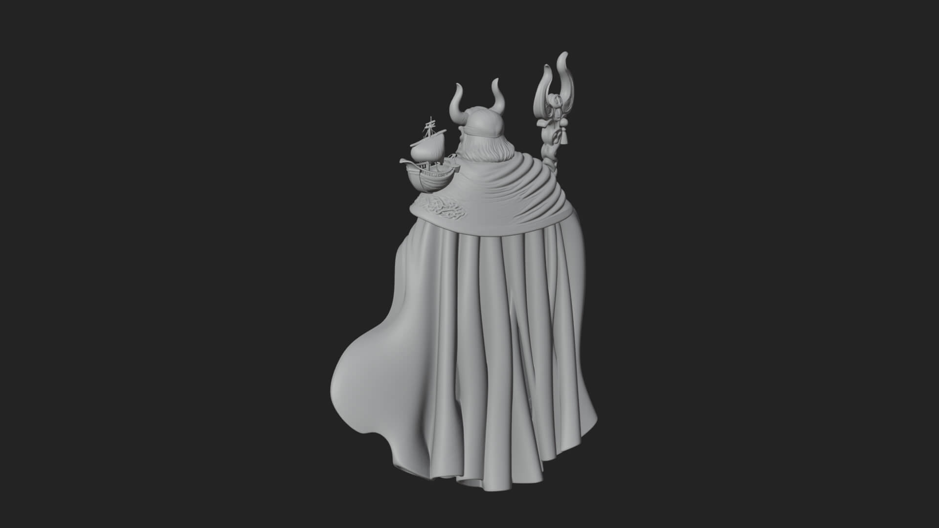 Poseidon with Trident Statue Design 18 3D Print Model 3D Model