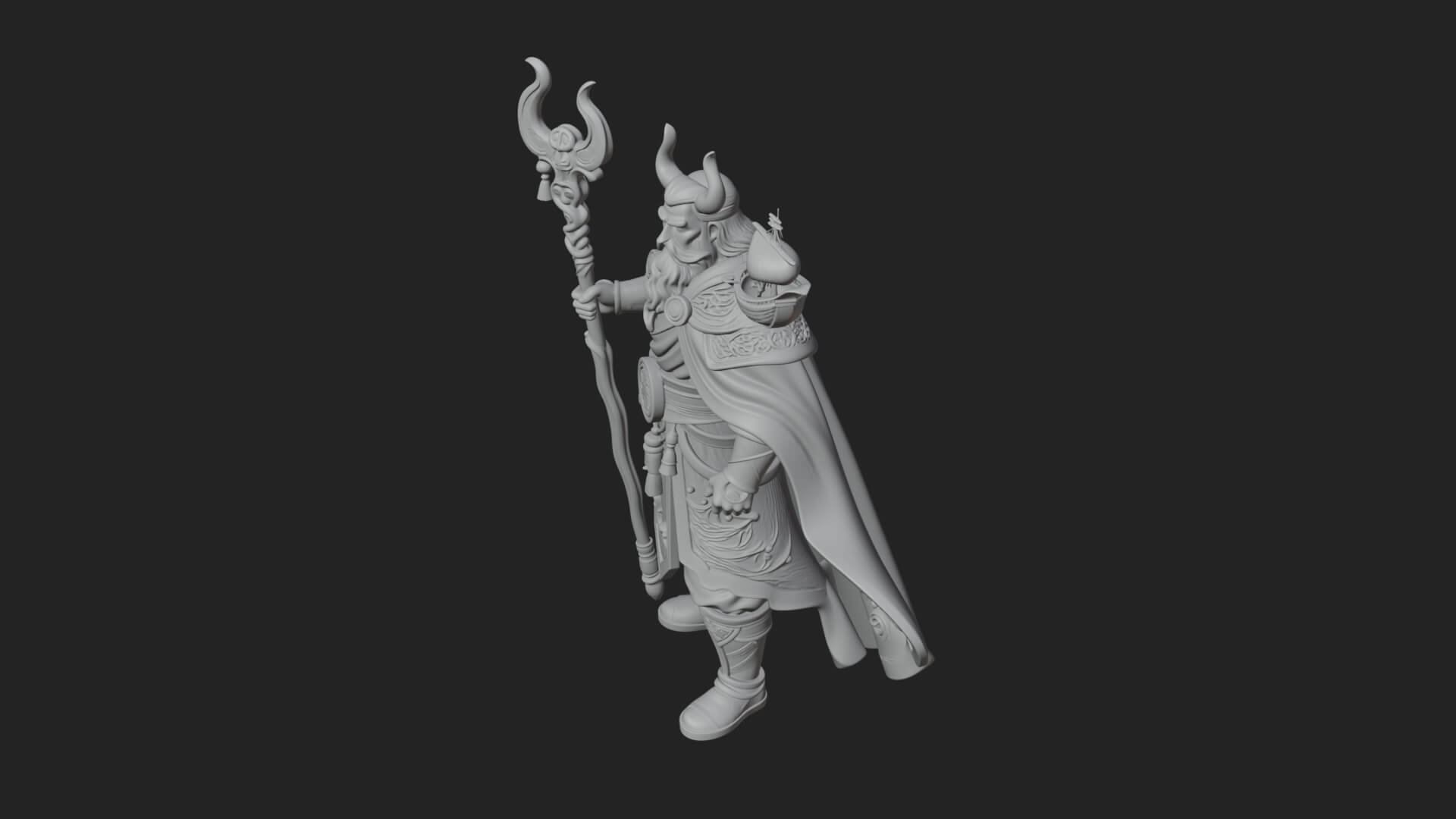 Poseidon with Trident Statue Design 18 3D Print Model 3D Model