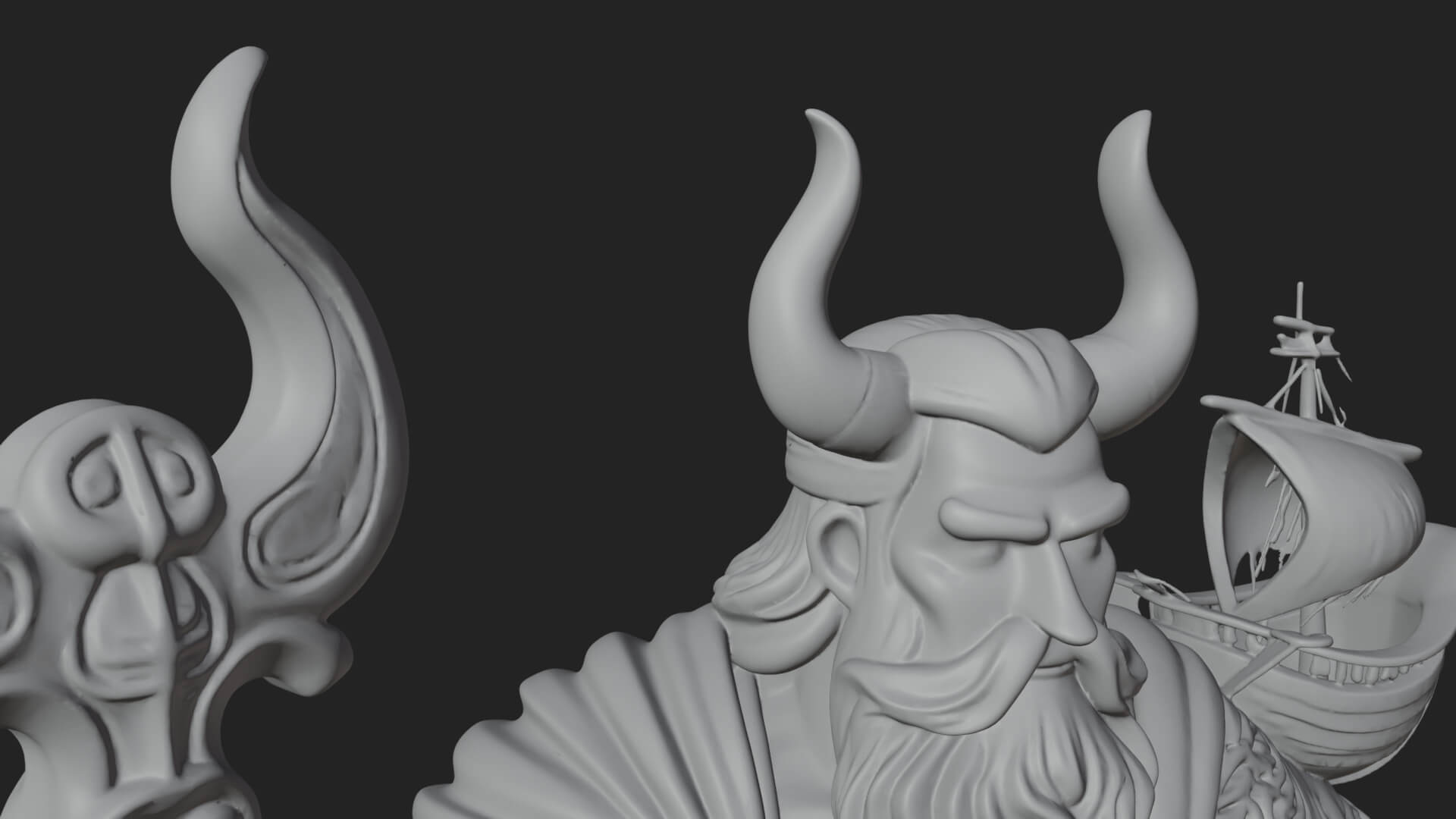 Poseidon with Trident Statue Design 18 3D Print Model 3D Model