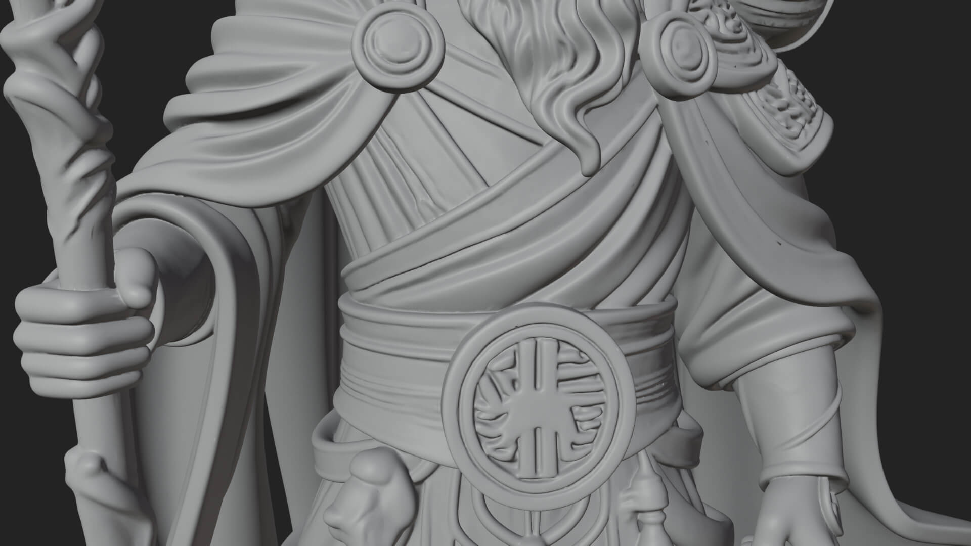 Poseidon with Trident Statue Design 18 3D Print Model 3D Model