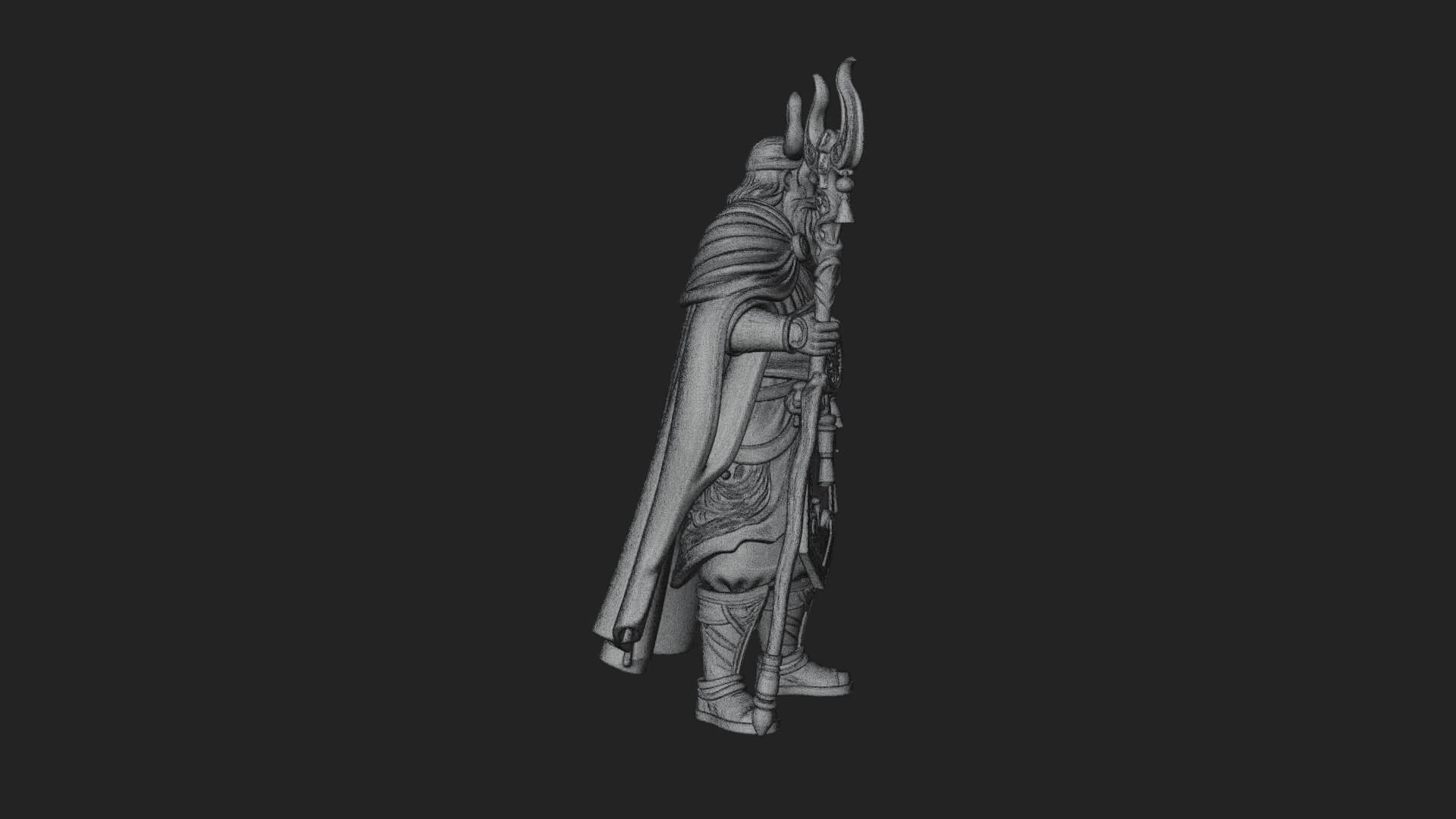 Poseidon with Trident Statue Design 18 3D Print Model 3D Model