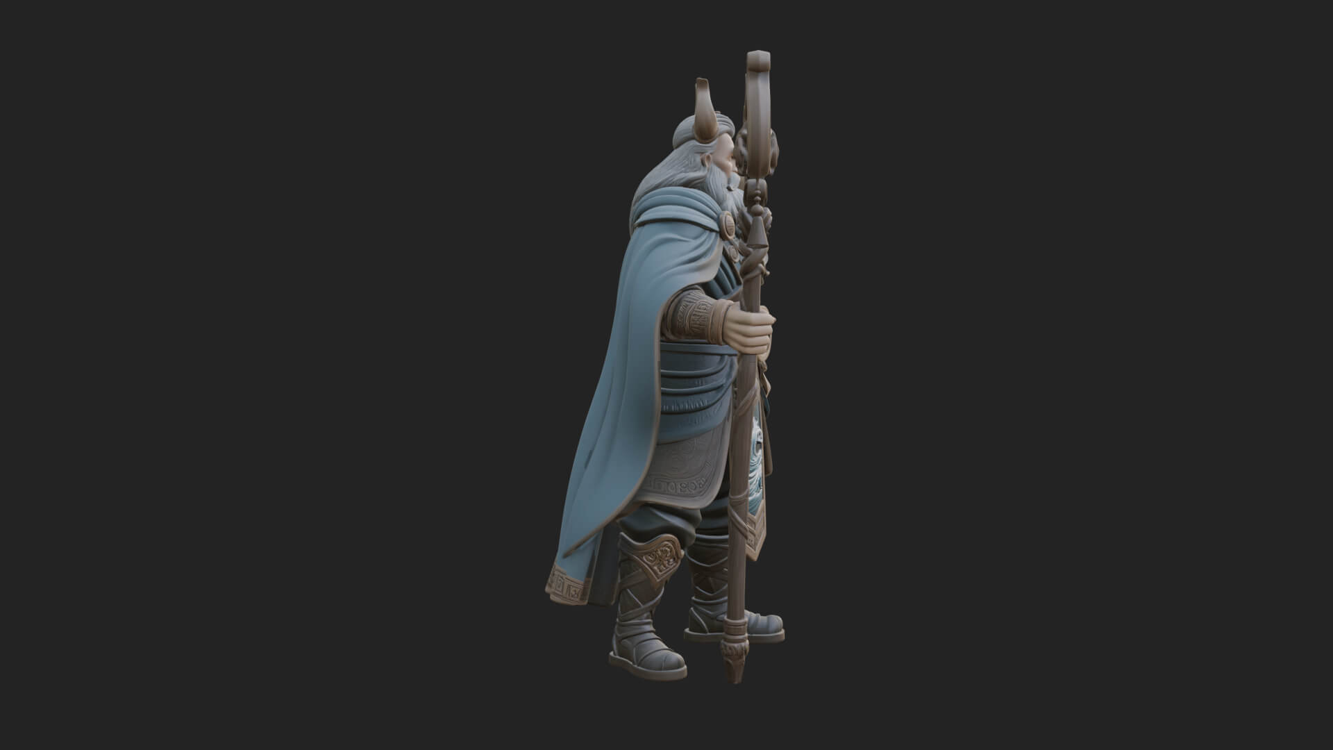 Poseidon with Trident Statue Design 19 3D Print Model 3D Model