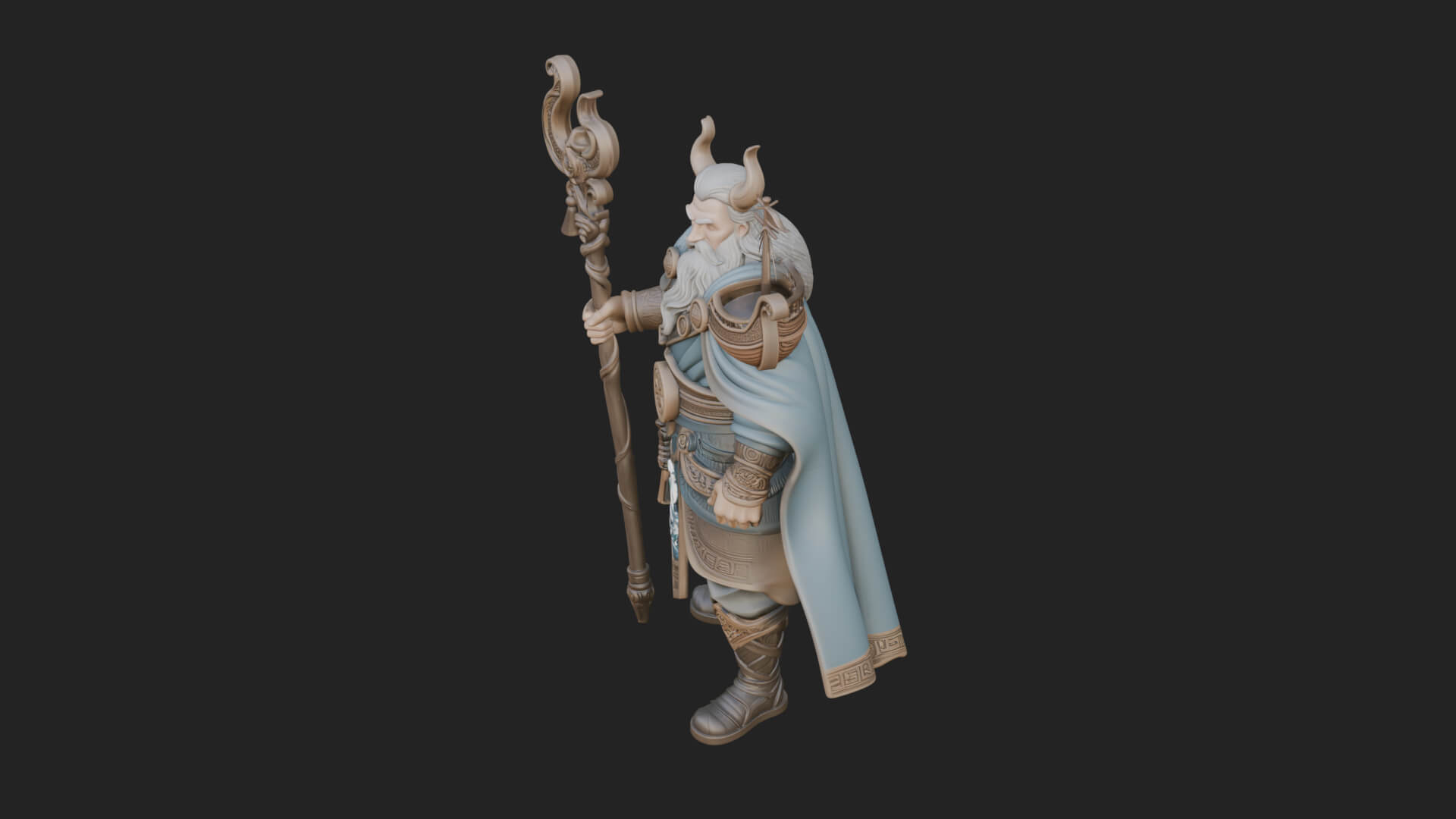 Poseidon with Trident Statue Design 19 3D Print Model 3D Model