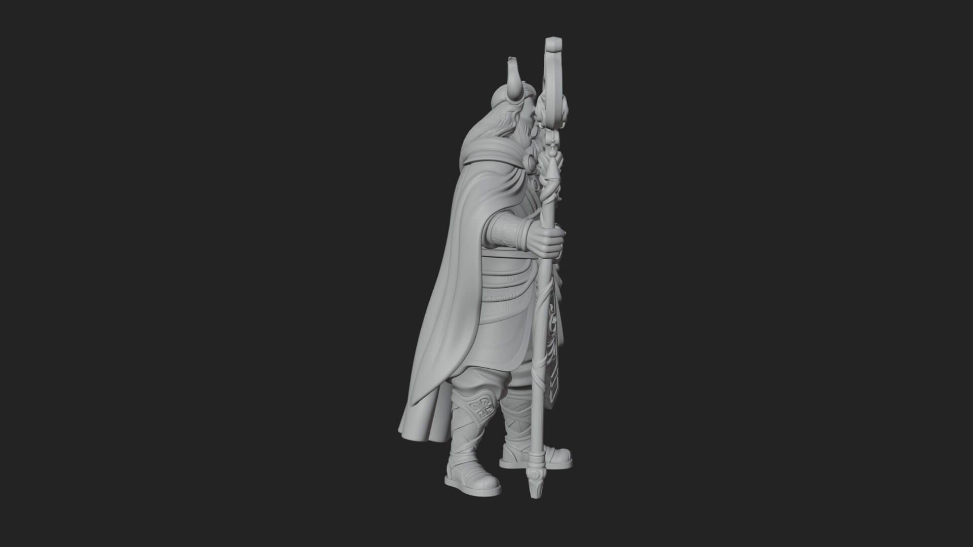 Poseidon with Trident Statue Design 19 3D Print Model 3D Model