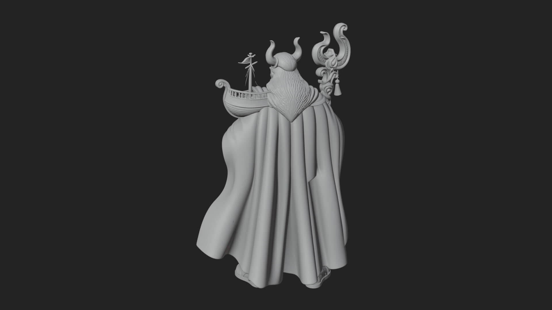 Poseidon with Trident Statue Design 19 3D Print Model 3D Model