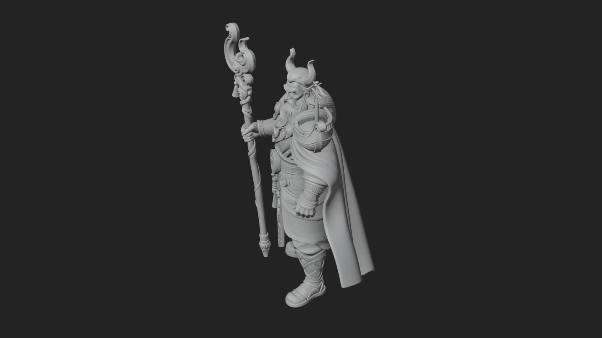 Poseidon with Trident Statue Design 19 3D Print Model 3D Model