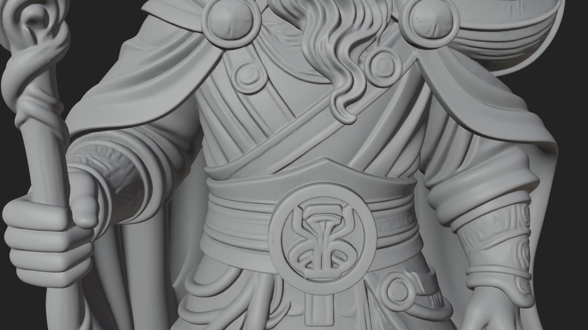 Poseidon with Trident Statue Design 19 3D Print Model 3D Model