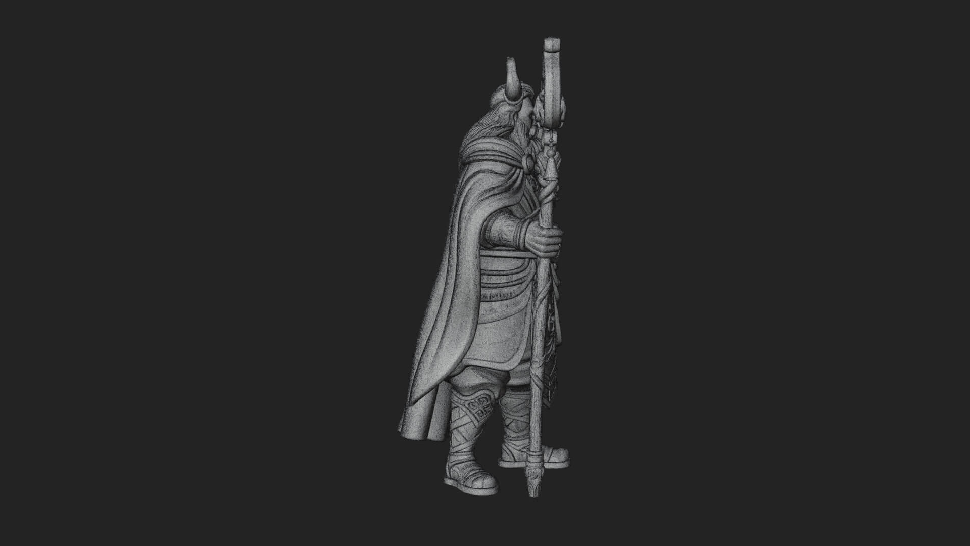 Poseidon with Trident Statue Design 19 3D Print Model 3D Model