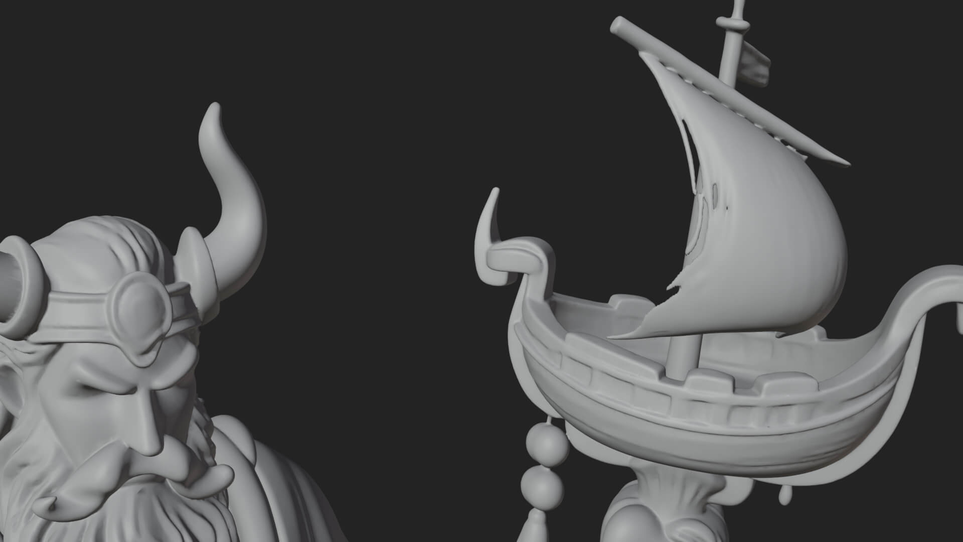Poseidon with Trident Statue Design 20 3D Print Model 3D Model