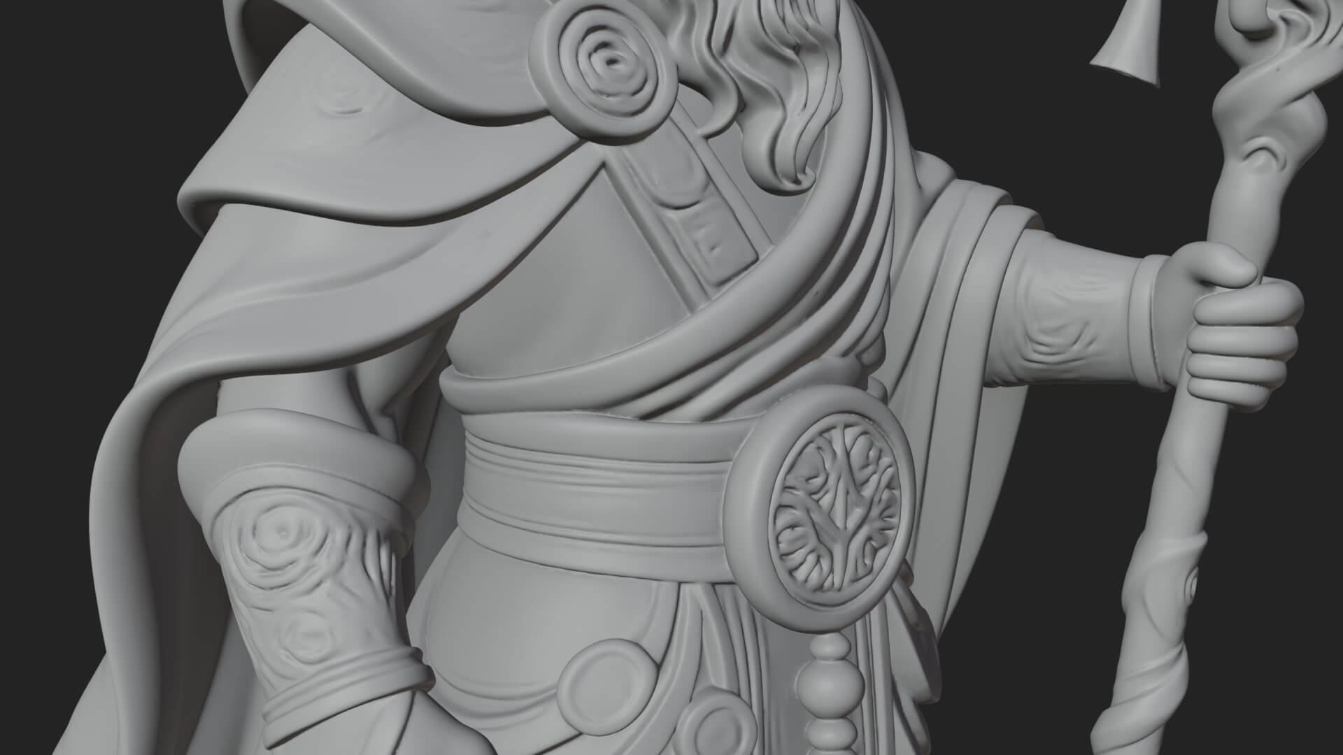Poseidon with Trident Statue Design 20 3D Print Model 3D Model