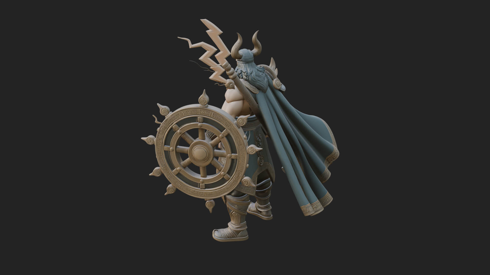 Poseidon with Trident Statue Design 22 3D Print Model 3D Model