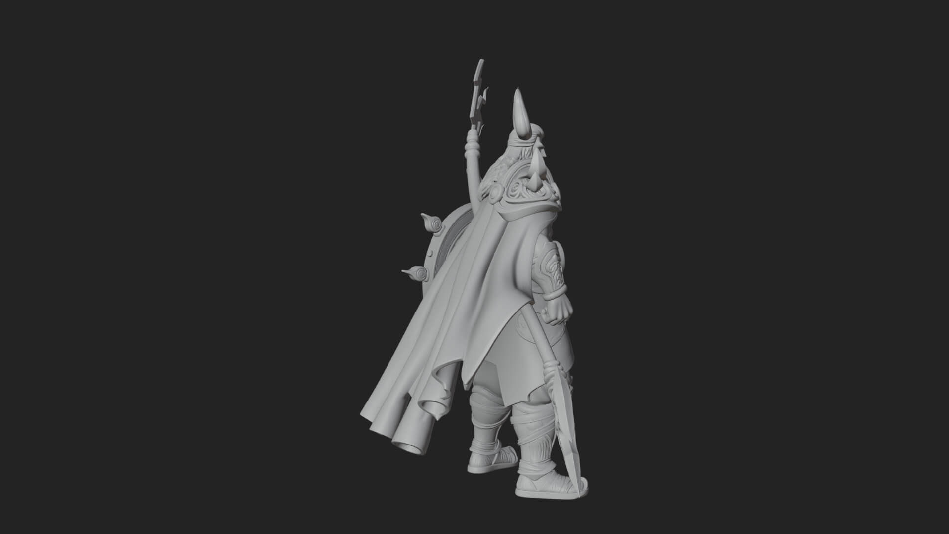 Poseidon with Trident Statue Design 22 3D Print Model 3D Model