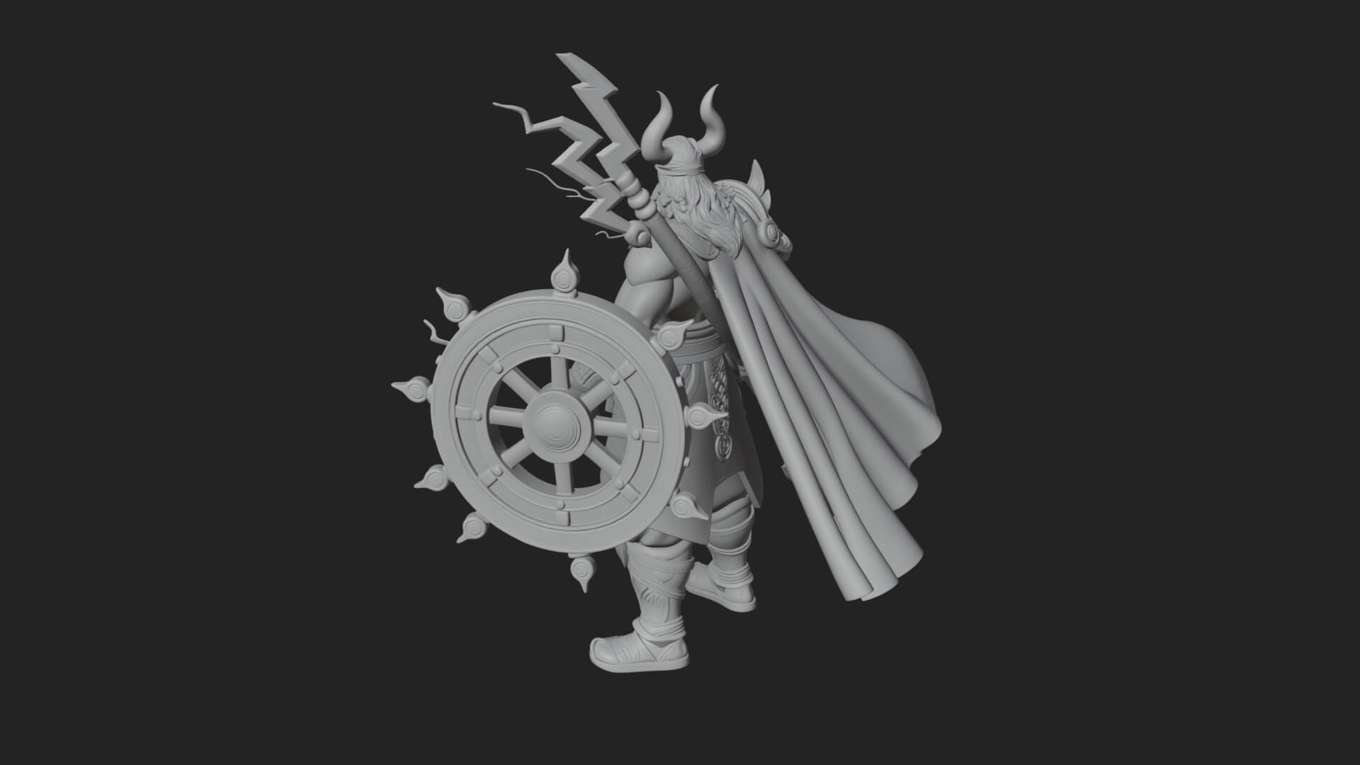 Poseidon with Trident Statue Design 22 3D Print Model 3D Model