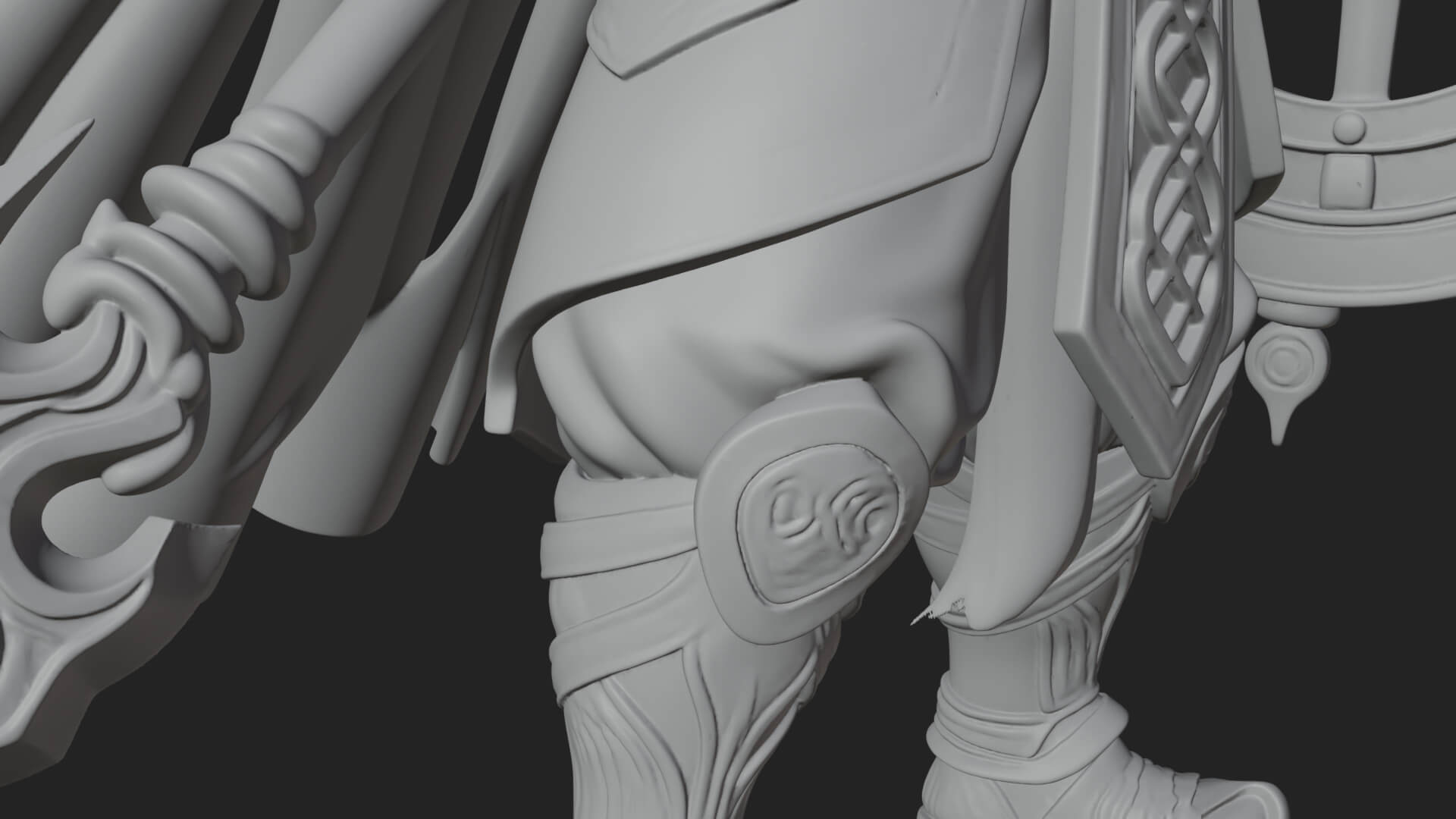 Poseidon with Trident Statue Design 22 3D Print Model 3D Model