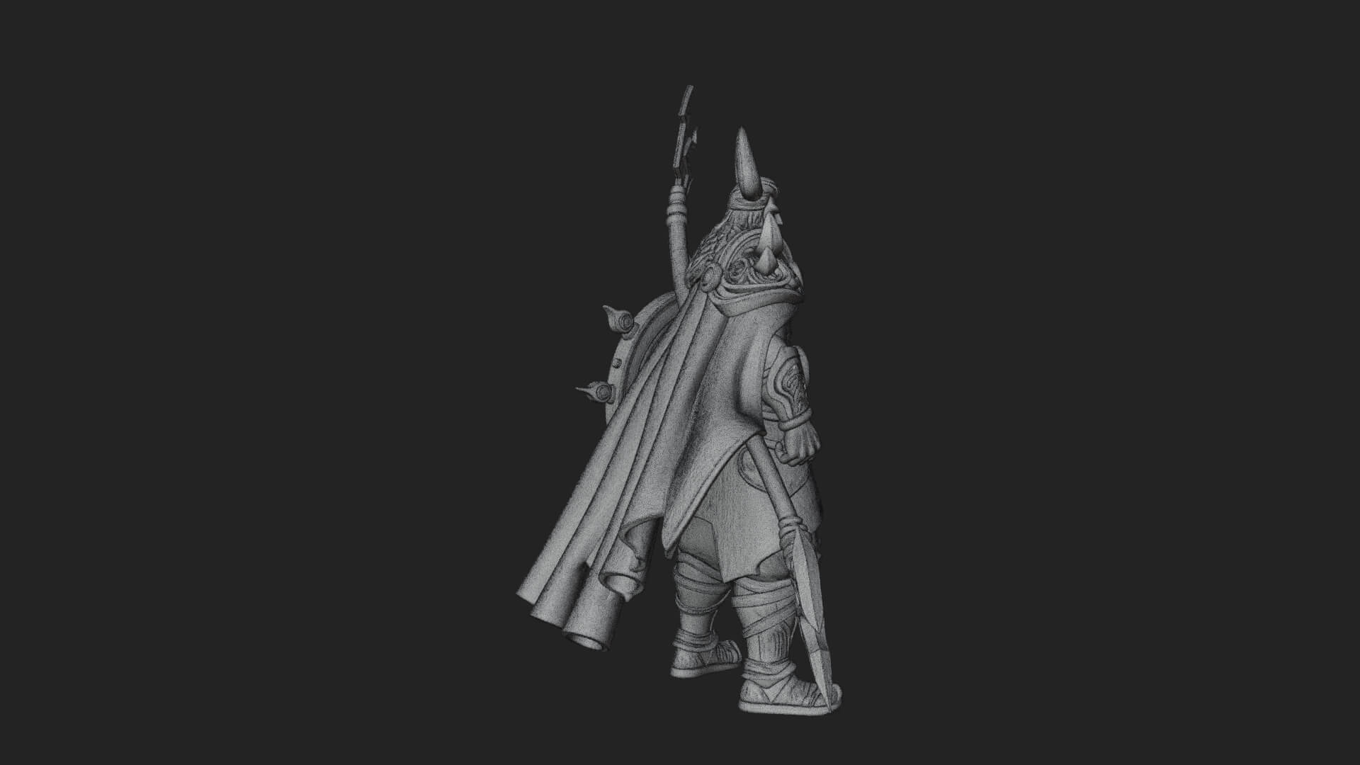 Poseidon with Trident Statue Design 22 3D Print Model 3D Model
