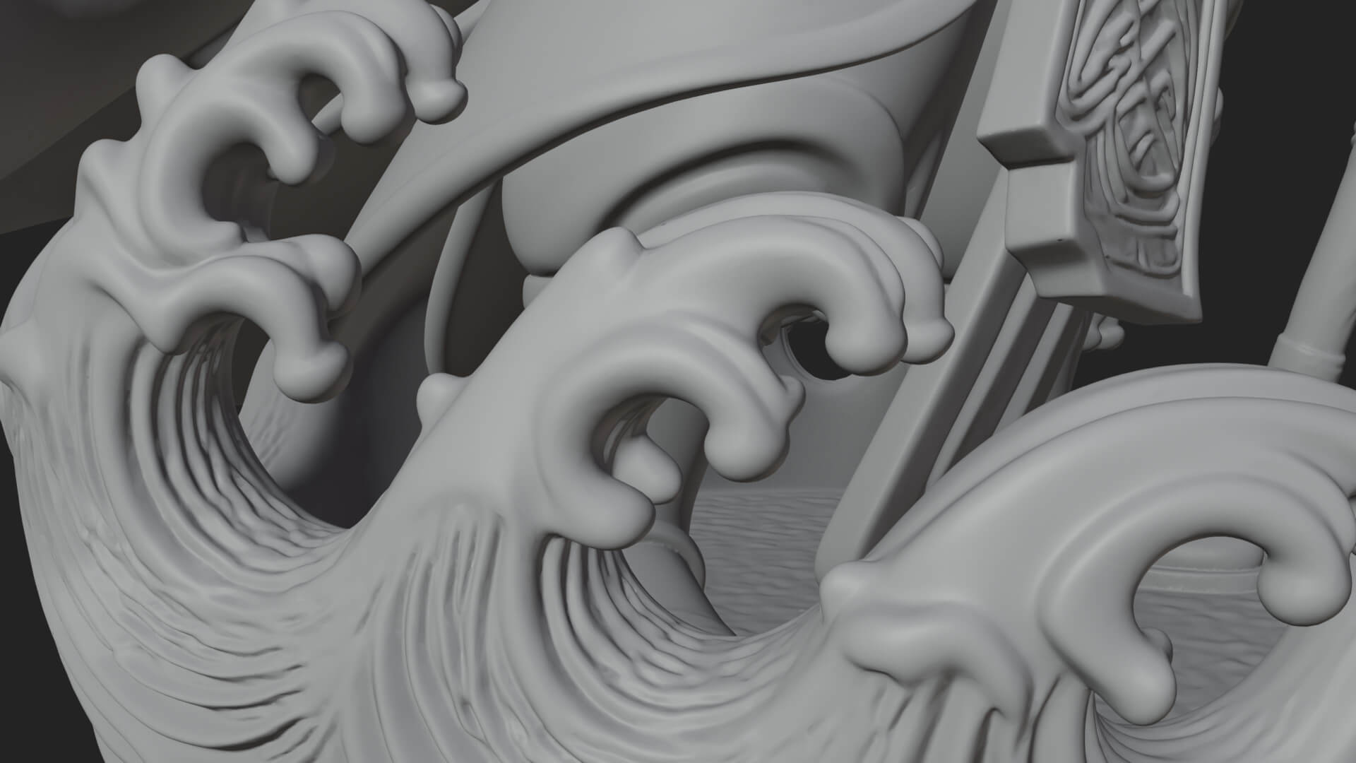 Poseidon with Trident Statue Design 23 3D Print Model 3D Model