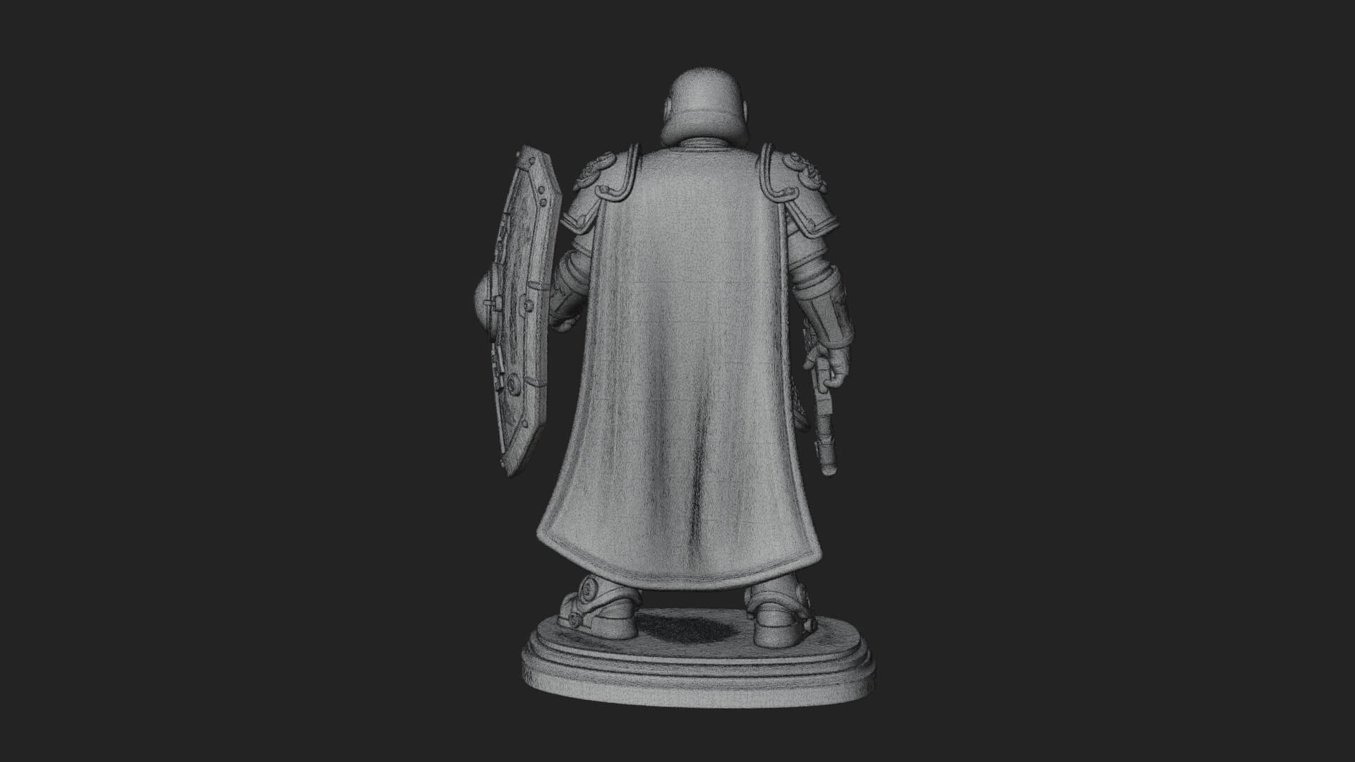 Power Armor Shield Trooper Statue Design 2 3D Print Model 3D Model