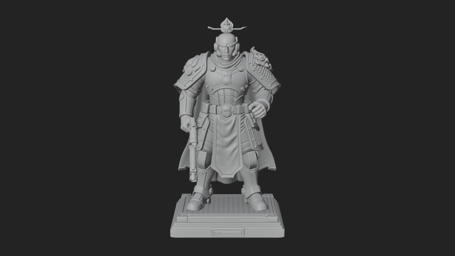 Power Armor Shield Trooper Statue Design 3 3D Print Model 3D Model