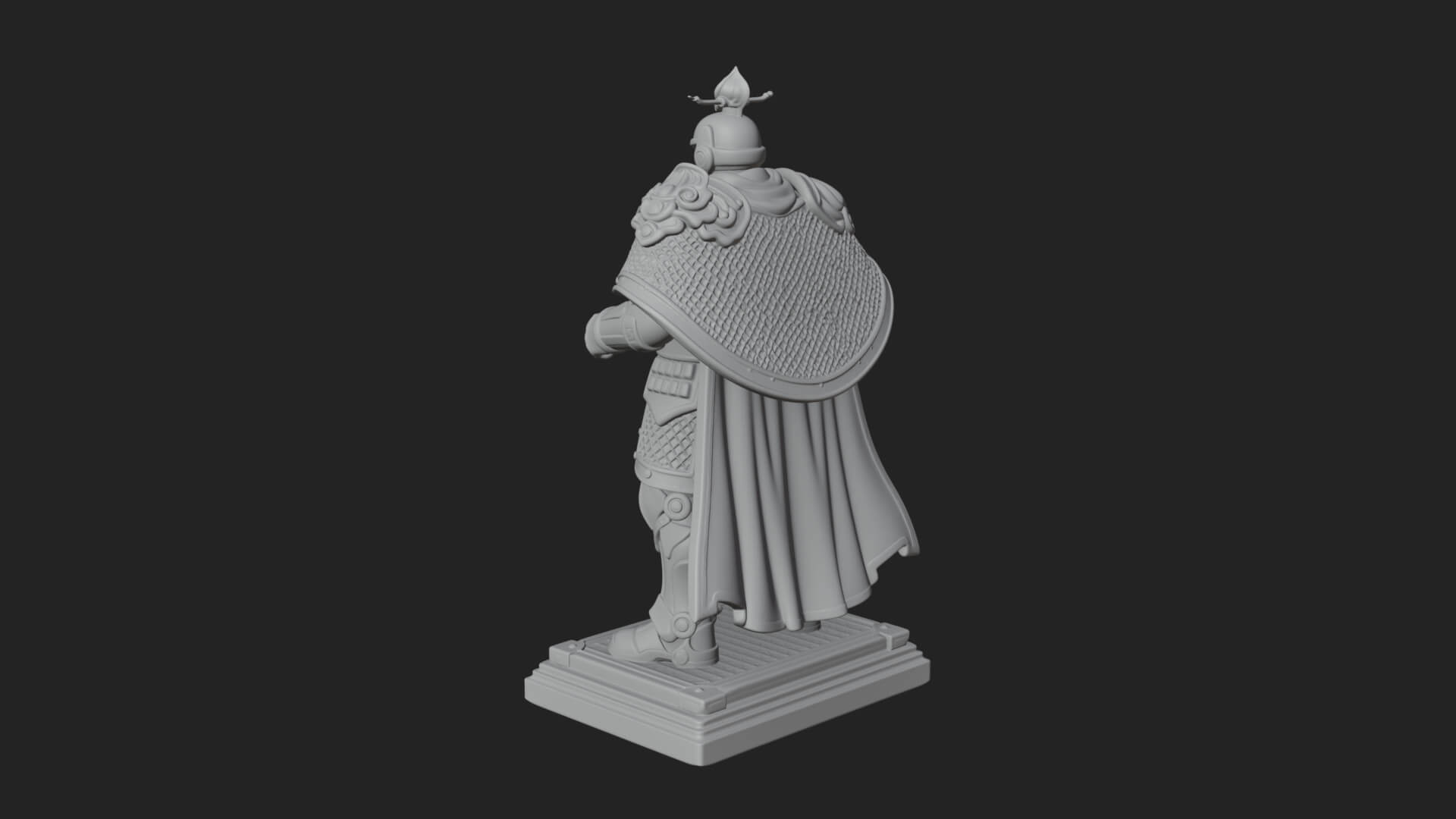 Power Armor Shield Trooper Statue Design 3 3D Print Model 3D Model