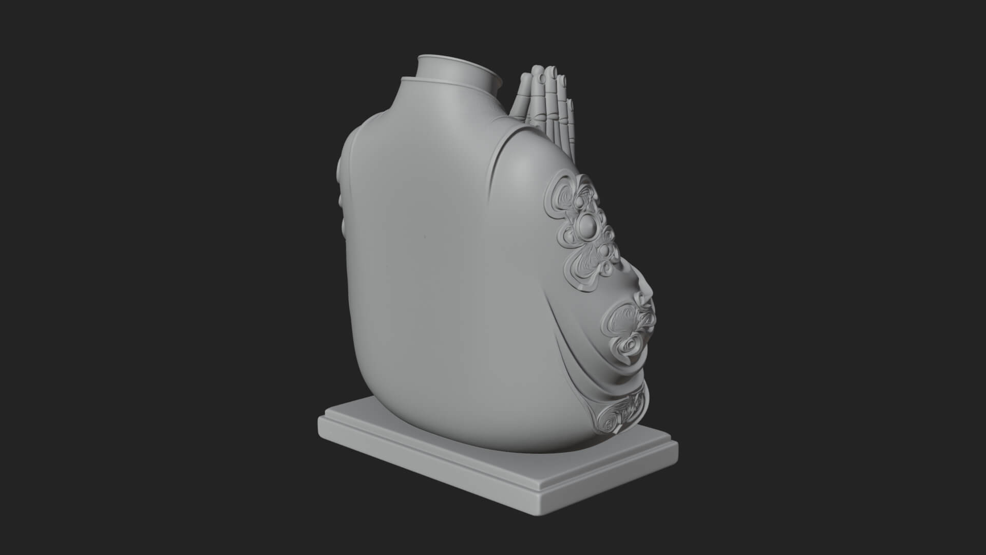 Praying Hands Figure Statue Design 1 3D Print Model 3D Model