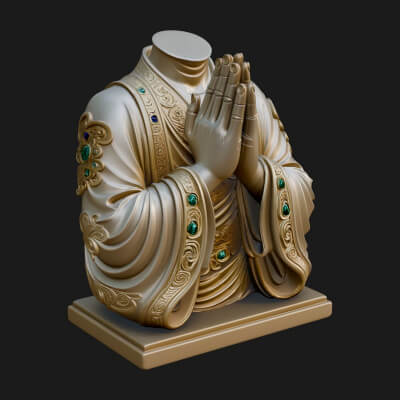 Praying Hands Figure Statue Design 1 3D Print Model