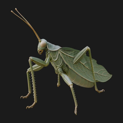 Praying Mantis Statue Design 10 3D Print Model