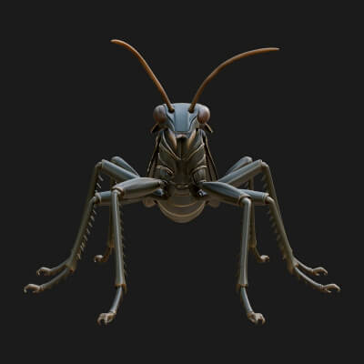 Praying Mantis Statue Design 5 3D Print Model