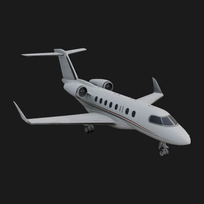 Private Jet Model Design 1 3D Print Model