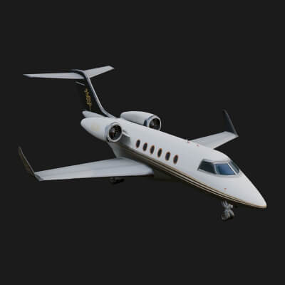 Private Jet Model Design 5 3D Print Model