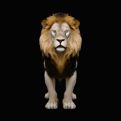 Prowling Lion Statue Design 1 3D Print Model