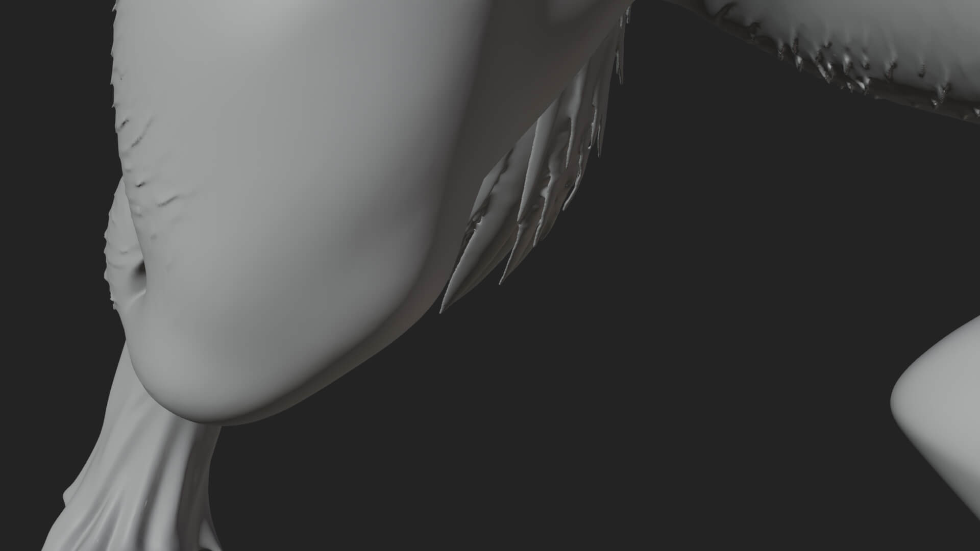 Prowling Werewolf Beast Statue Design 2 3D Print Model 3D Model