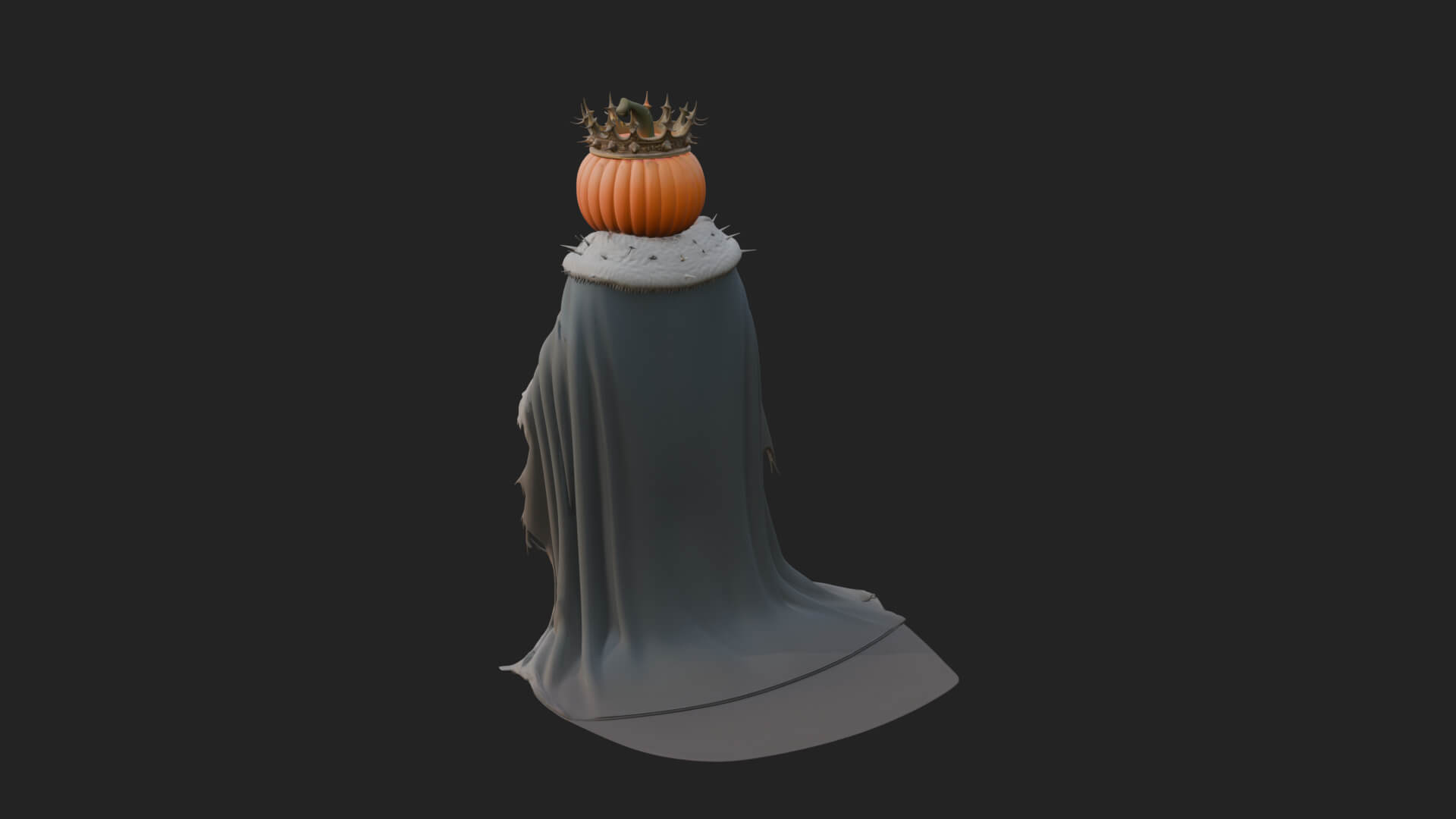 Pumpkin-Headed Lord Statue Design 3 3D Print Model 3D Model