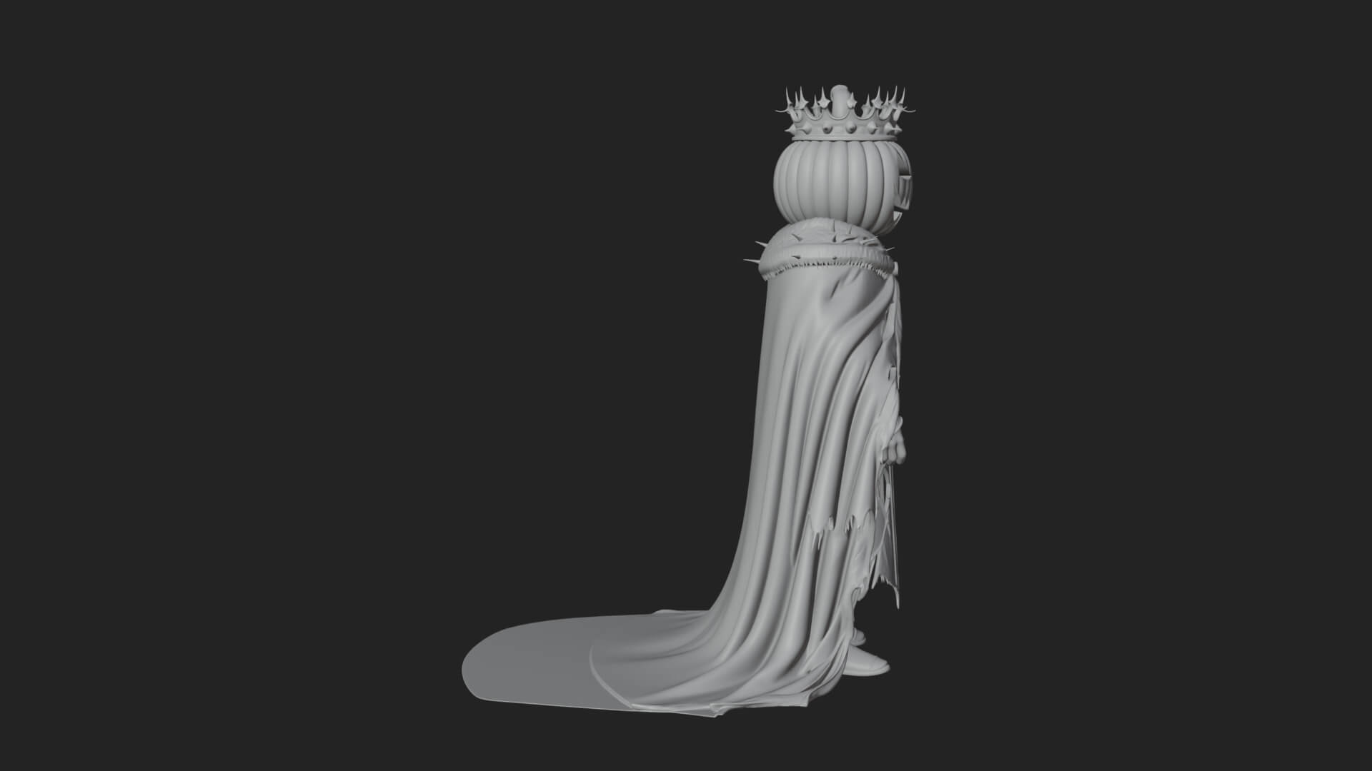 Pumpkin-Headed Lord Statue Design 3 3D Print Model 3D Model