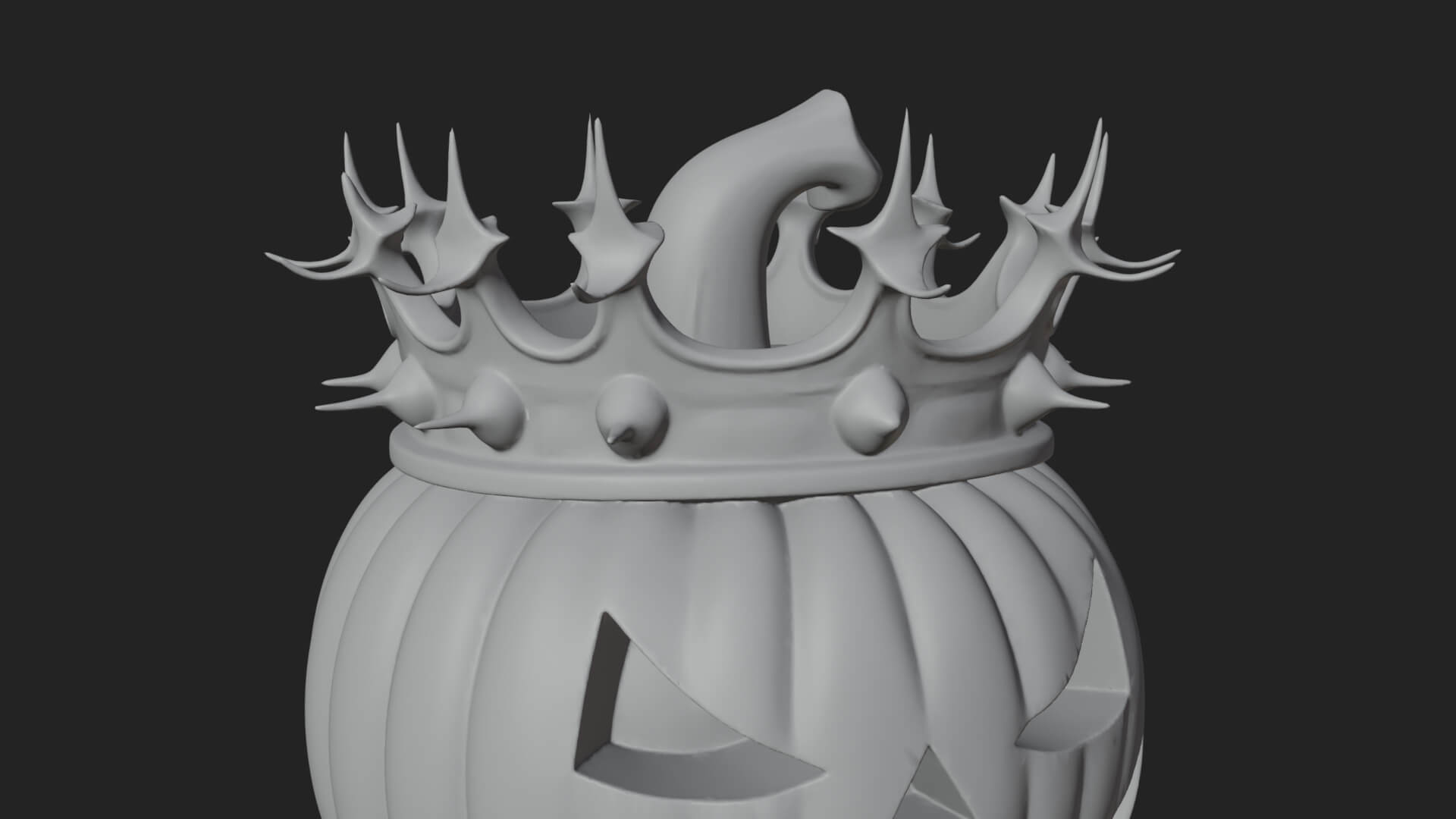 Pumpkin-Headed Lord Statue Design 3 3D Print Model 3D Model