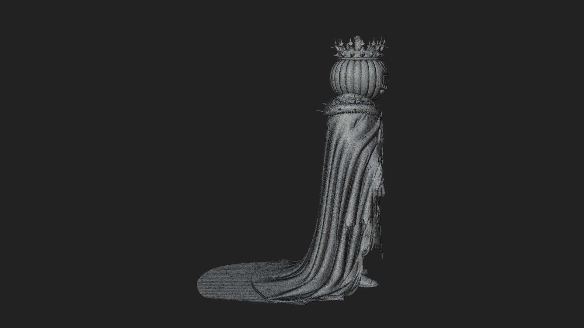 Pumpkin-Headed Lord Statue Design 3 3D Print Model 3D Model