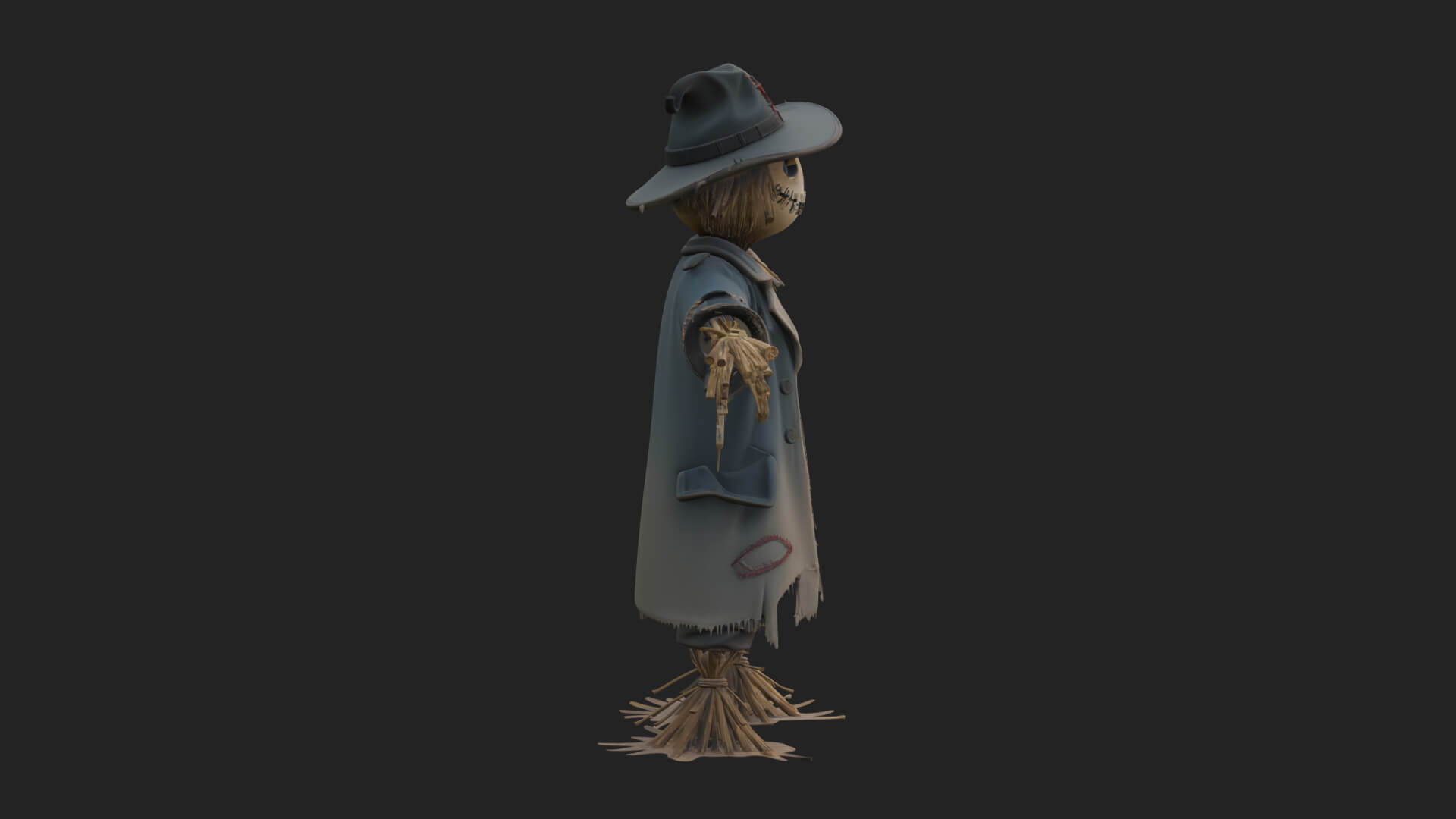 Pumpkin Scarecrow Statue Design 16 3D Print Model 3D Model