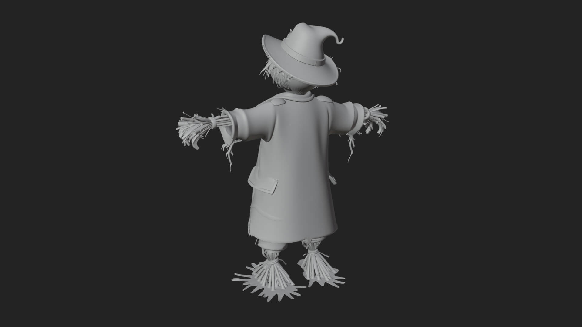 Pumpkin Scarecrow Statue Design 16 3D Print Model 3D Model