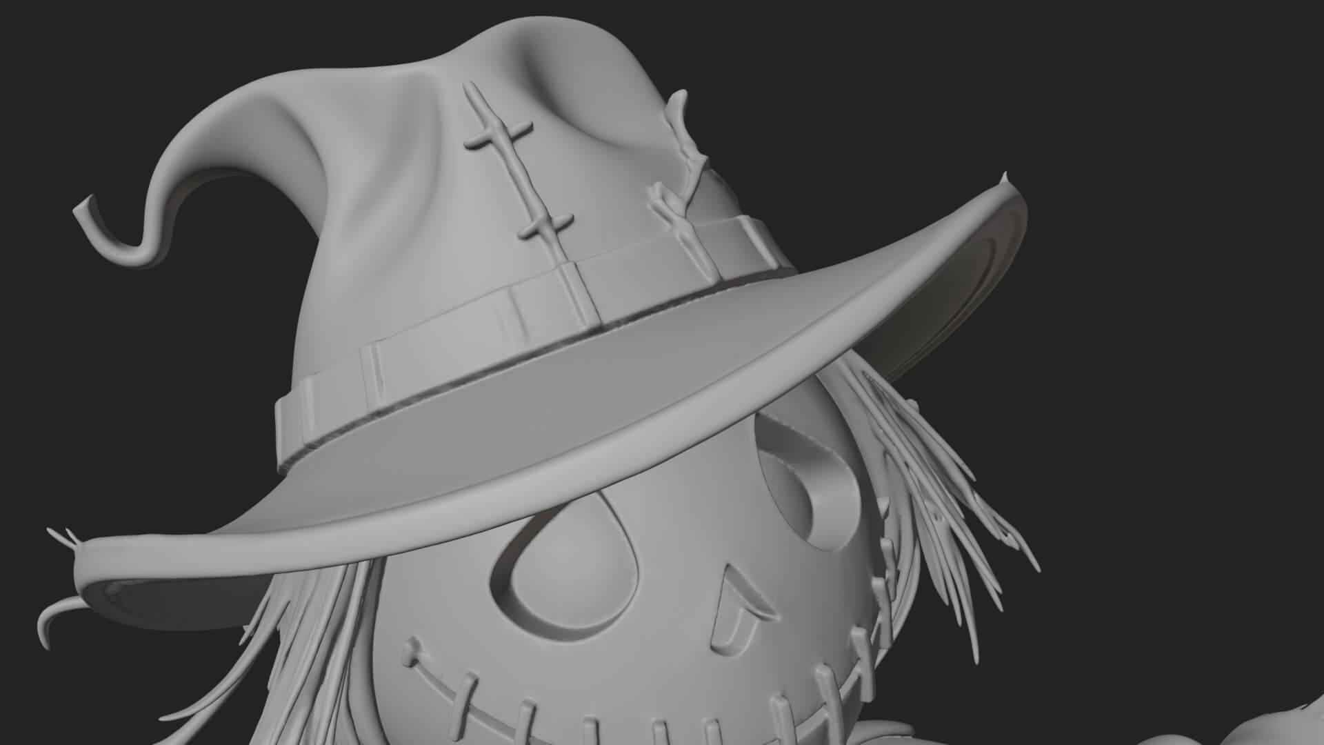 Pumpkin Scarecrow Statue Design 16 3D Print Model 3D Model