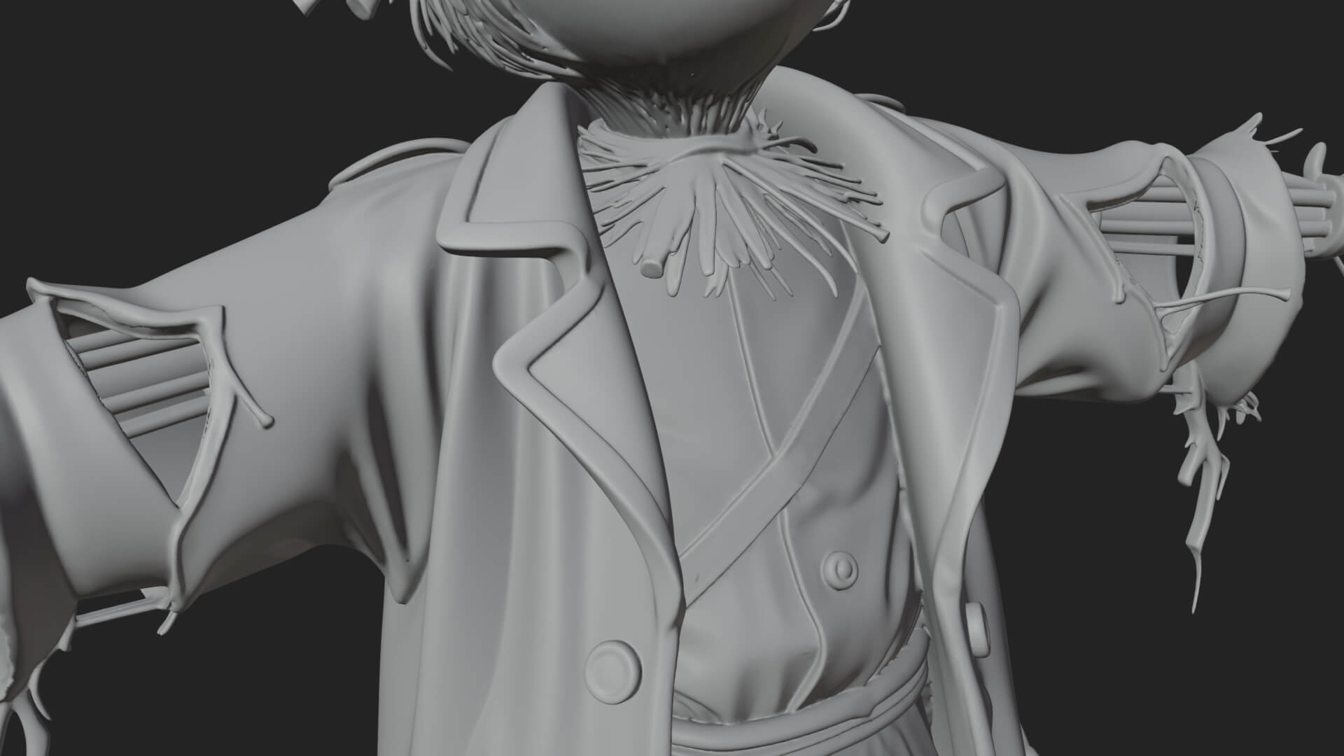 Pumpkin Scarecrow Statue Design 16 3D Print Model 3D Model
