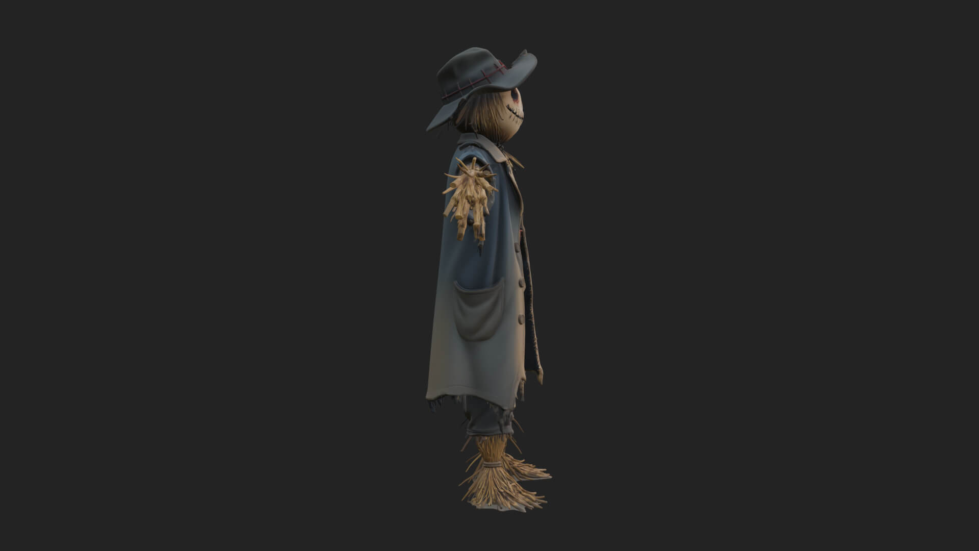 Pumpkin Scarecrow Statue Design 17 3D Print Model 3D Model