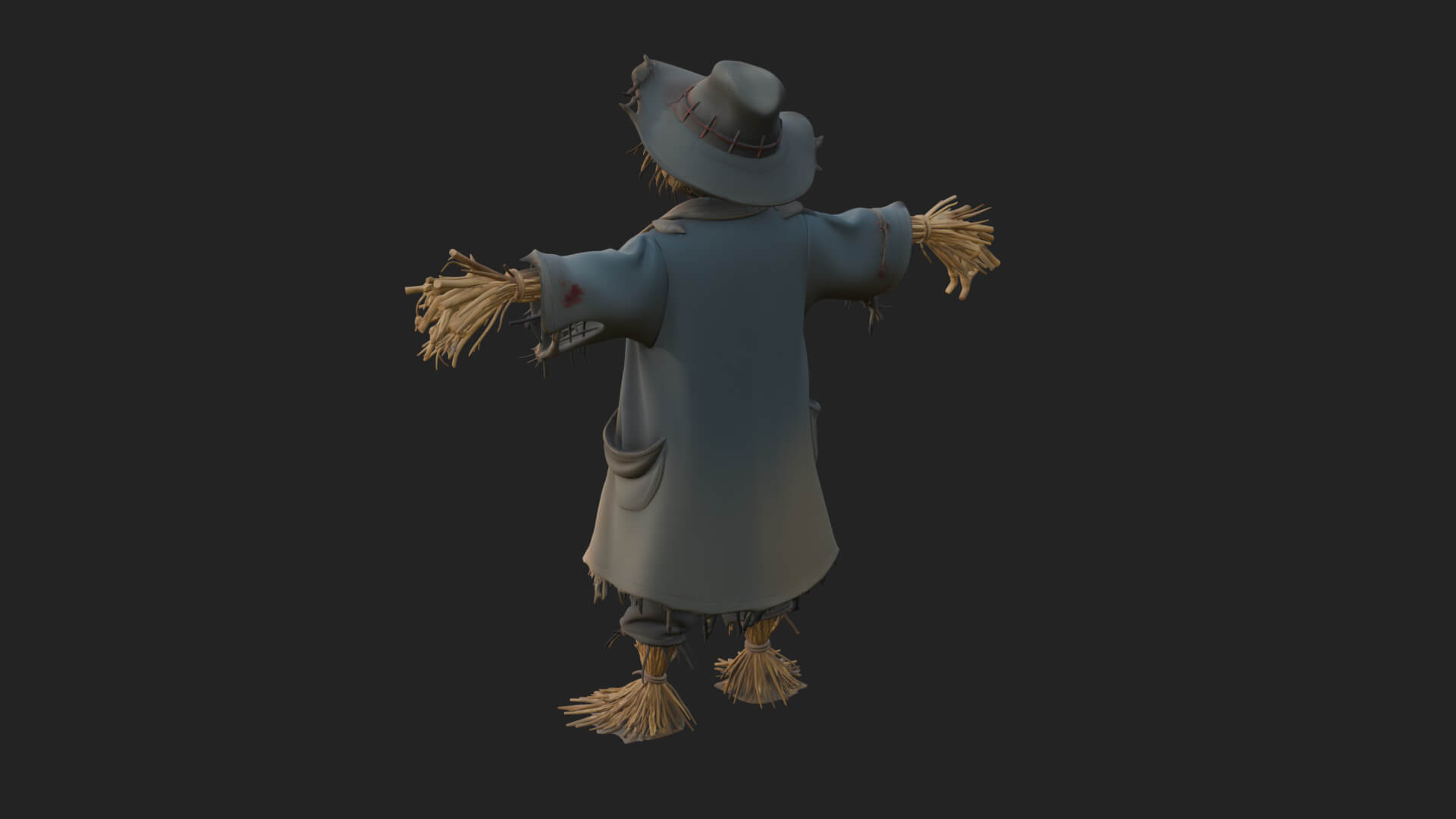 Pumpkin Scarecrow Statue Design 17 3D Print Model 3D Model