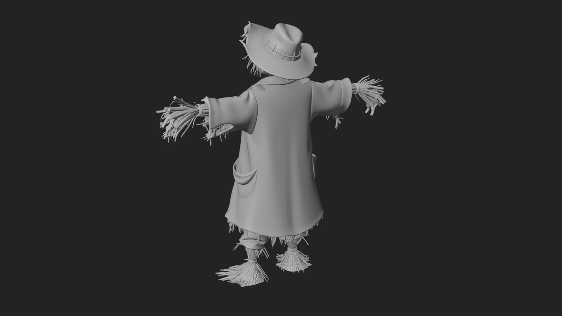 Pumpkin Scarecrow Statue Design 17 3D Print Model 3D Model