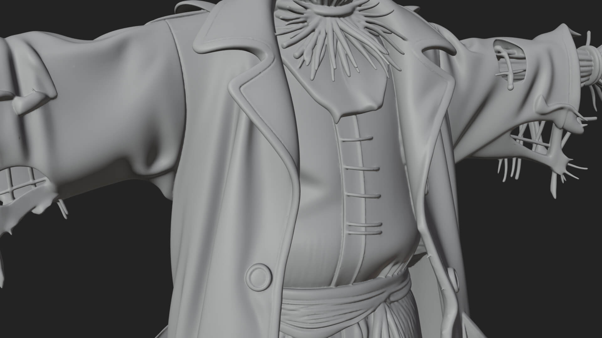 Pumpkin Scarecrow Statue Design 17 3D Print Model 3D Model